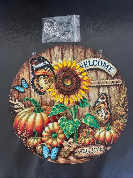 Hand Crafted Other - Hand Crafted Sunflower & Pumpkin Welcome Sign (sealed)